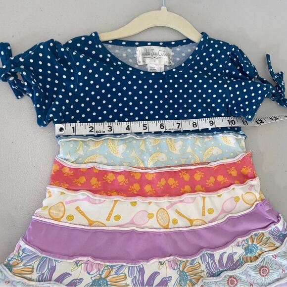 Matilda Jane Toddler Girls Patchwork Summer Tennis Floral Short-Sleeved Dress 2T - Picture 5 of 7